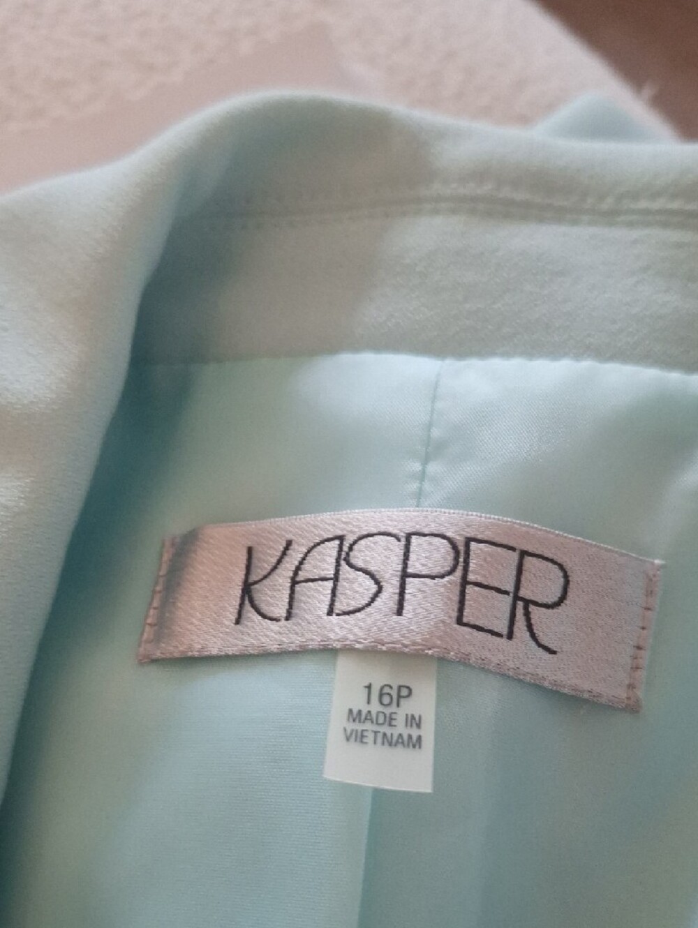 Kasper Evan Pacone Sea Green Women's Blazer Size 14 and Skirt Size 12 SET - Picture 6 of 7